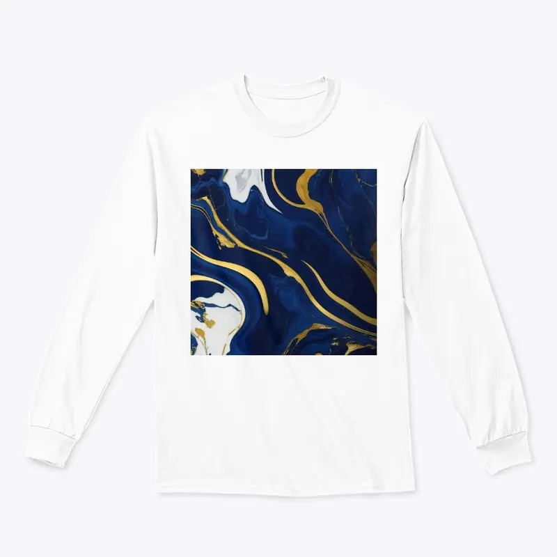 Abstract Navy Blue Gold Collection