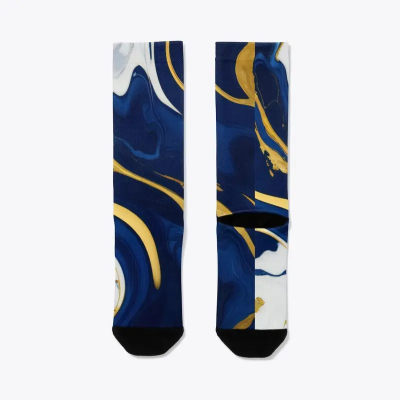 Abstract Navy Blue Gold Collection