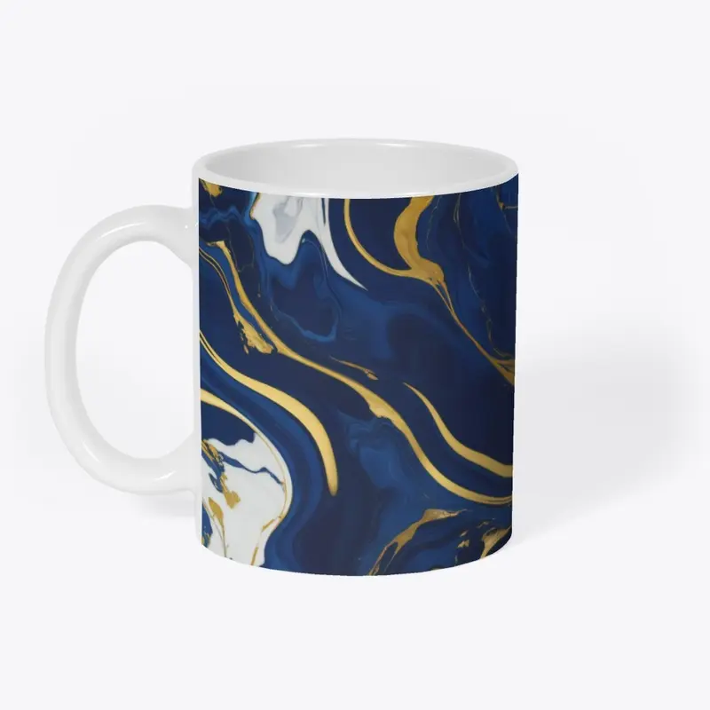 Abstract Navy Blue Gold Collection