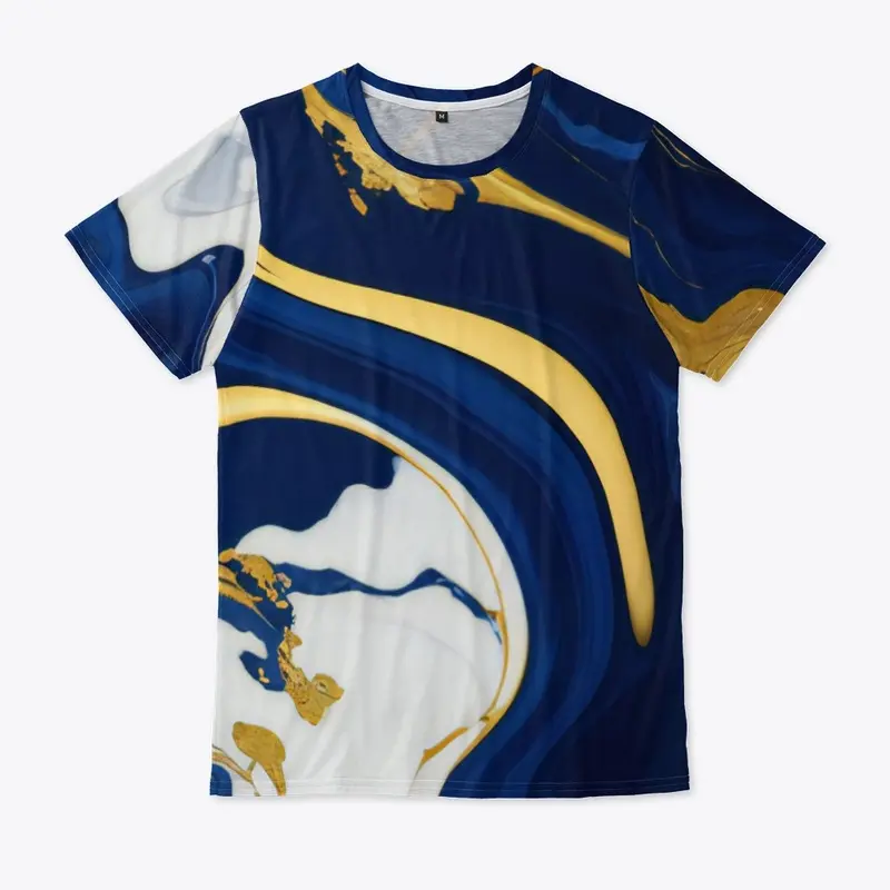 Abstract Navy Blue Gold Collection