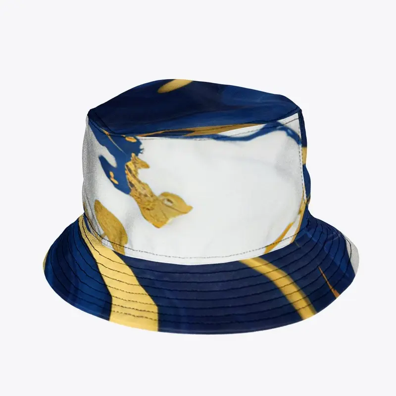 Abstract Navy Blue Gold Collection