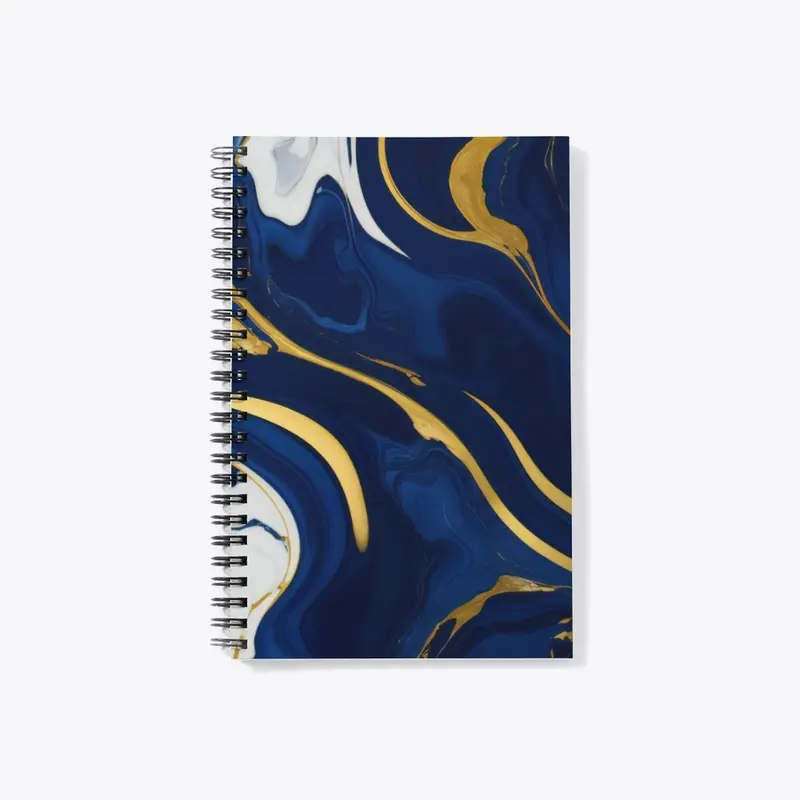 Abstract Navy Blue Gold Collection